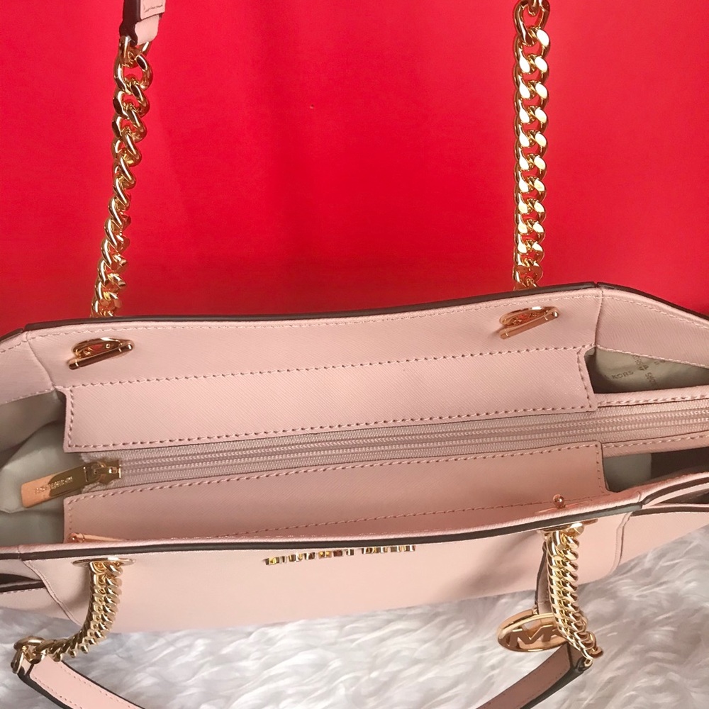 🌺 NEW MK MICHAEL KORS BLOSSOM CHAIN SHOULDER TOTE - Picture 8 of 8